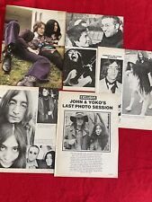 🔥🔥 John Lennon Yoko Ono (5) Magazine Clippings Pinups Cut-Outs🔥🔥 picture