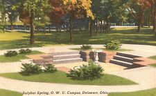 Postcard OH Delaware Ohio Sulphur Spring OWU Campus 1951 Linen Vintage PC H9221 picture