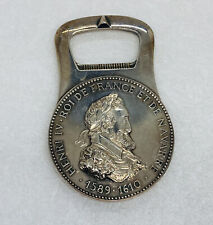 Vintage Christofle France Bottle Opener King Henry IV Silver Plated Very Rare C3 picture