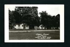 Ottertail Minnesota MN c'40 RPPC Row of James Resort Cabins at Edge of the Woods picture