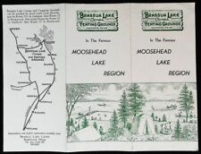 Rockwood Maine Moosehead Lake Area Vintage Brochure Brassua Lake Camps  picture