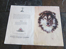 1948 Alaska Steamship Company Menu Crumrine Dog artwork S.S Aleutian  picture