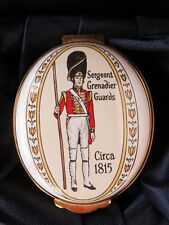Crummles Enamel Trinket Box, Sergeant Grenadier Guards Circa 1815, Original Box picture