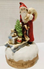 Vintage Enesco 1984 St. Nicholas Musical Figurine The Santa Clause Shoppe picture