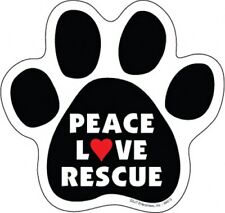 Peace Love Rescue PAW PRINT Dog Cat Fridge Car Magnet 5