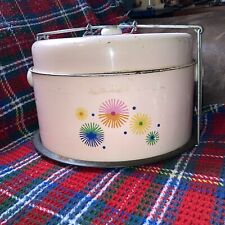 Vintage Retro Pink Starburst  1950's Kitchen cake saver and carrier picture