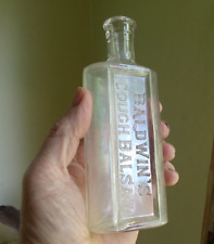 BALDWIN'S COUGH BALSAM RARE UNLISTED 1890s DUG HAND BLOWN BOTTLE picture