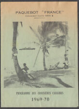 French Line S S France Caribbean Cruises Schedule 1969-1970 picture