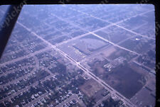 Sl85 Original Slide 1967  aerial view from airplane / Drive in movie theater 366 picture