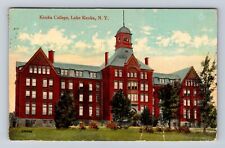 Lake Keuka NY-New York, Keuka College, Antique Vintage Souvenir Postcard picture