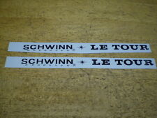 Schwinn Approved Black Le Tour Bicycle Down Tube Decal Set picture