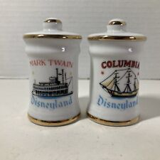 Vintage Disneyland Mark Twain BOAT Columbia SHIP Salt Pepper Shaker SET 70s 80s picture