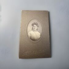 Gibson Girl Oval Photograph Antique Girl Wearing Glasses RARE New York Relic picture