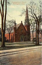 Wallingford Connecticut 1923 Postcard Congregational Church  picture