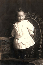 c1910 BABY HOWARD HUTTON WILSON 16 MOS WICKER CHAIR RPPC POSTCARD P1329 picture