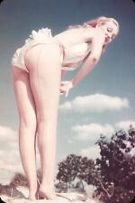 Vintage SEXY BURLESQUE STAR LYNNE O'NEILL Color Slide 1950s Free US Shipping picture