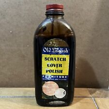 Vintage Old English Furniture scratch cover polish glass bottle 1940s picture