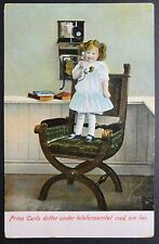 Postcard c1910s Swedish Royalty -  Prince Carl's Daughter Martha on Telephone picture