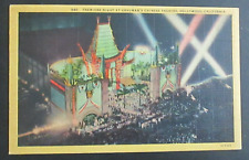 Premiere Night Grauman's Chinese Theatre Hollywood CA Posted Linen Postcard picture
