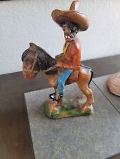 VTG H.S Andy Anderson Cowboy on Horseback Chalkware Sculpture-VERY RARE picture