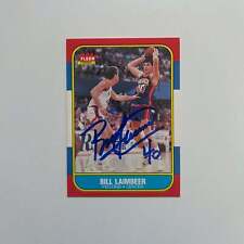 1986-87 Fleer #61 BILL LAIMBEER Autographed Card picture