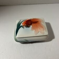 Milestone Goldfish Covered Trinket Dish -Beautiful VIBRANT Colors Spring Summer picture