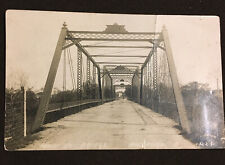 1909 Rockford Ohio Main St Bridge Real Photo Postcard RPPC picture
