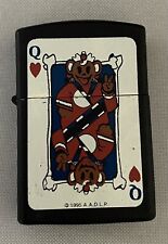 Vintage RARE  1995 AADLP Queen Of Hearts  GRATEFUL DEAD Bears Zip Style Lighter picture