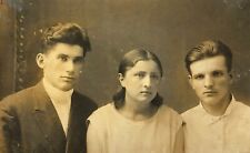 1930s Vintage Photo Russian Young Girl Guys Friends Photographs picture