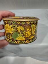 Vintage Tea Tin & Lid Daher Round Floral 5