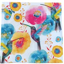 TWO Individual Paper Luncheon Decoupage Napkins HUMMINGBIRD Art Decorative New picture