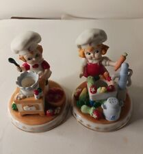 The Campbell Kids Porcelain Candleholders by Danbury Mint Box Extant picture
