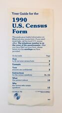 Your Guide for the 1990 U.S. Census Form (Information Booklet) Vintage picture
