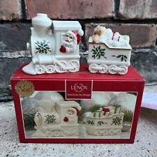 Lenox 853766 Holiday Christmas Santa and Train Salt and Pepper Shakers picture