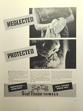 ScotTissue Soft-Tuff Towels Industrial Worker Health Vintage Print Ad 1941 picture