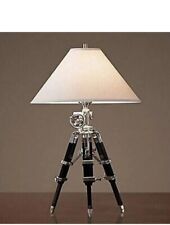 Royal Marine Floor Lamp Table  Lamp Chrome With Black tripod Stand picture