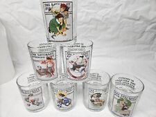 Vintage Norman Rockwell Saturday Evening Post Glasses Set of 7- Arby's 1987 picture