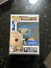 Christopher Lloyd Autographed Doc and Einstein Funko Pop Walmart Exclusive picture