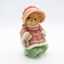 Vintage Enesco Cherished Teddies Bear Figurine Loretta Winter Hearts 1999 picture
