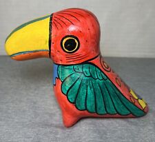 Mexican Talavera Pottery Clay Toucan Bird Folk Art 5” Tall picture