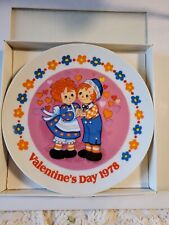 Raggedy Ann and Andy Valentine's Day Collector Plate 1978 Schmid NIB NWT picture