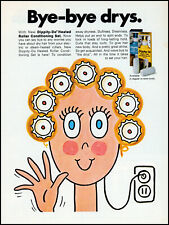 1971 Dippity-Do Heated Roller conditioning set teen girl retro art print ad S32 picture