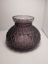 Vintage Purple Amethyst Diamond Quilted Satin Oil Lamp Shade picture