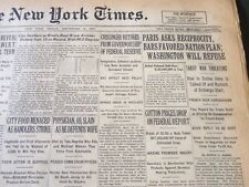 1927 SEPT 16 NEW YORK TIMES - PARIS ASKS RECIPROCITY WASHINGTON REFUSE - NT 6382 picture