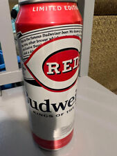 Cincinnati Reds Budweiser TALL BEER CAN Collectors empty BaseBall Can Rare 2024 picture