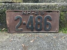 Authentic 1929 New Hampshire License Plate Metal Vintage License Plate Auto Tag picture