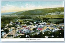 Rushford Minnesota MN Postcard Aerial View City Houses Buildings Mountains 1910 picture