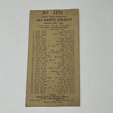 1939 All Saints Church Madison Lake MN Raffle Dinner Ticket Minnesota Donation picture