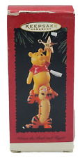 1995 Hallmark Christmas Keepsake Ornament Disney WINNIE THE POOH and TIGGER picture