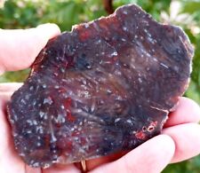 Extremely Rare Mirror Polished Turkish Red Fox Stick Agate Slab Uv Reactive picture